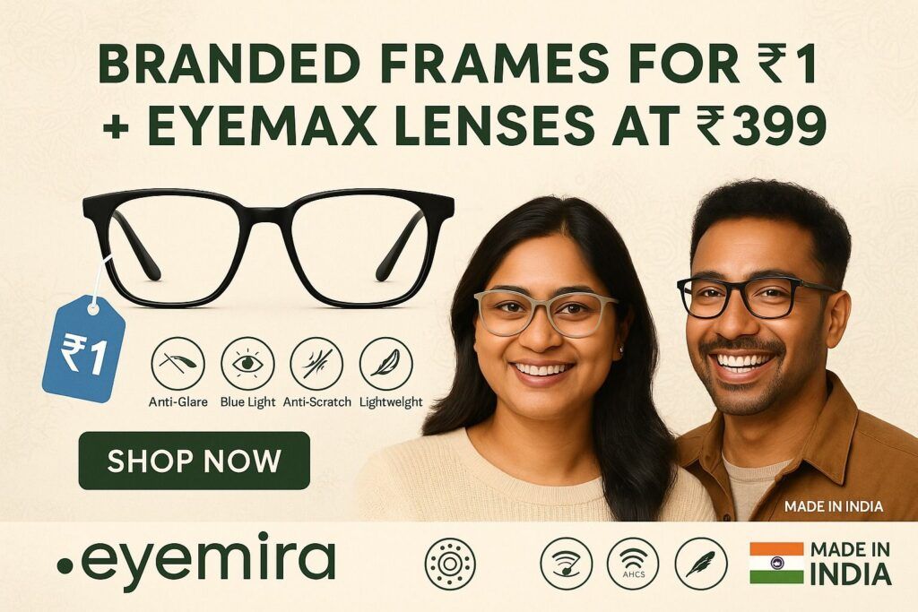 Eyemira Offer Branded Frames and EyeMax Lenses