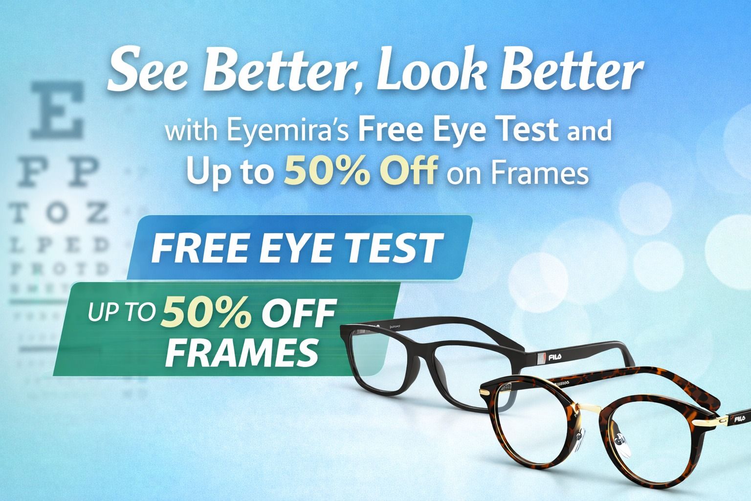 See Better, Look Better with Eyemira’s Free Eye Test and Frame Discounts